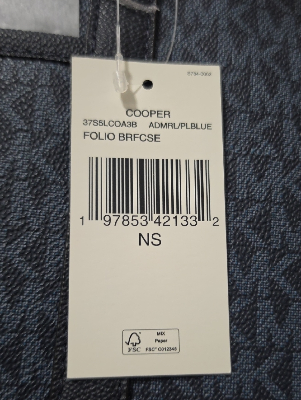 Michael Kors Men's Navy MK Logo Briefcase Tote Brand New With Tags - Picture 5 of 5